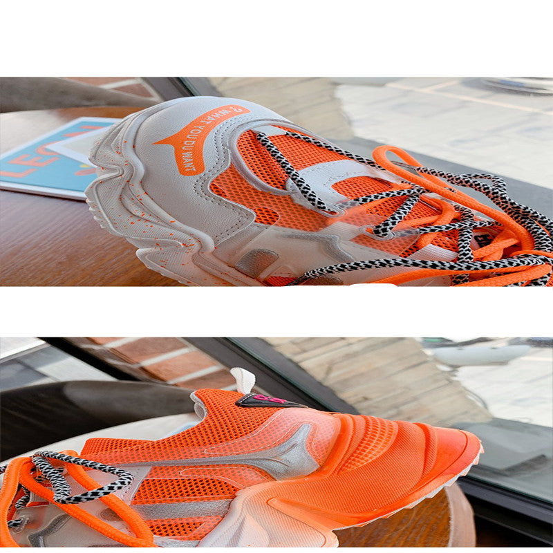 Summer New Style Mesh  Orange Pair Of Shoes