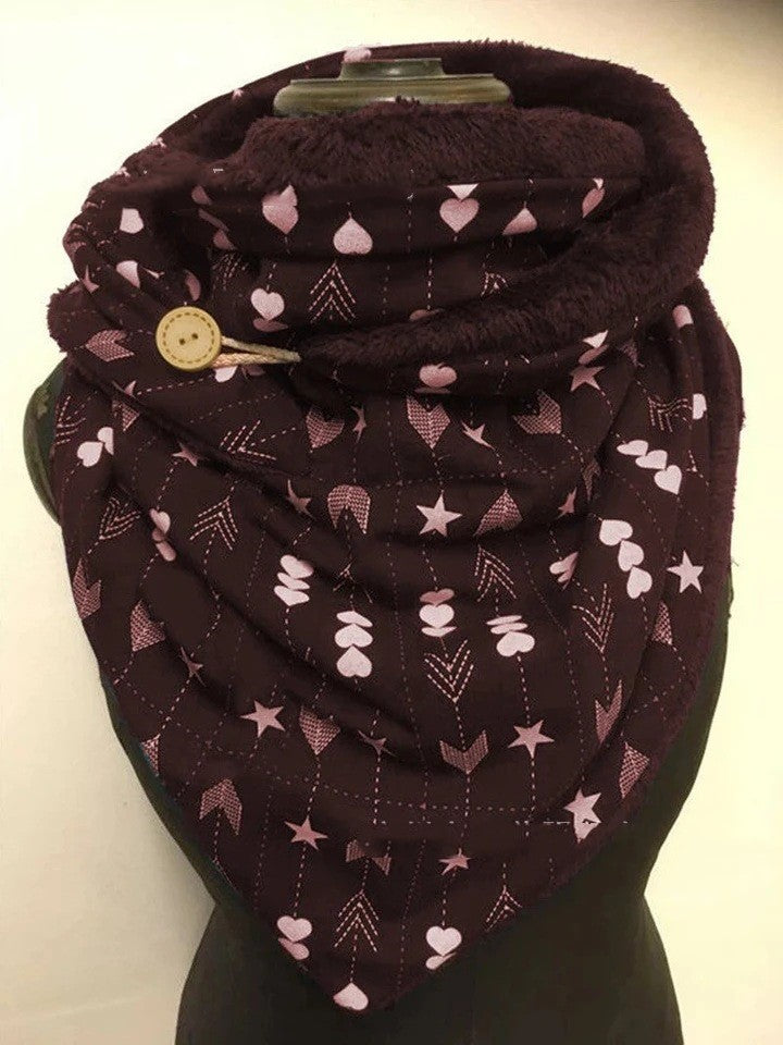 All-match thickened warmth shawl printed scarf