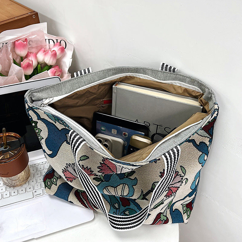 Women's Large Capacity Printed Shoulder Bag