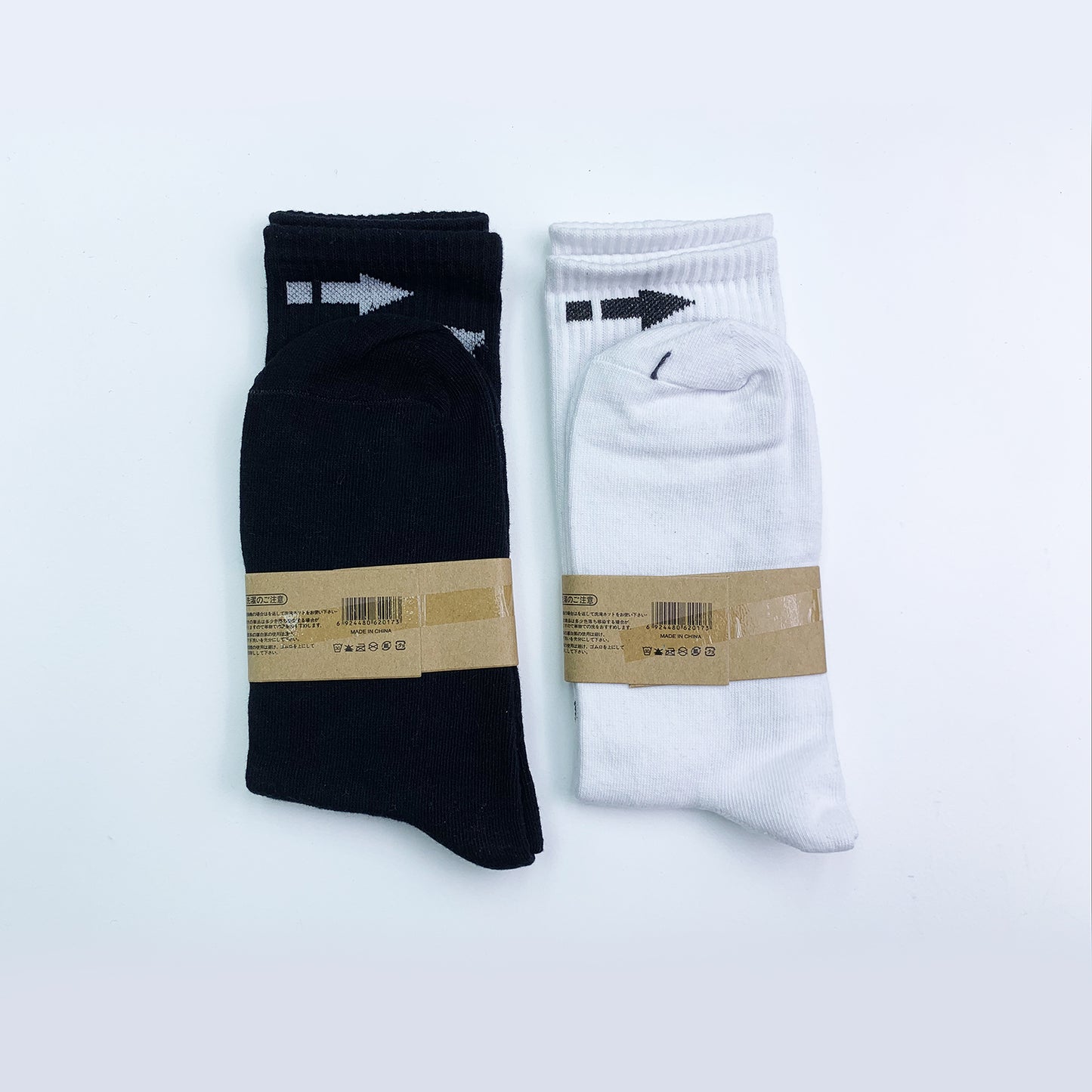 Letters in tube socks