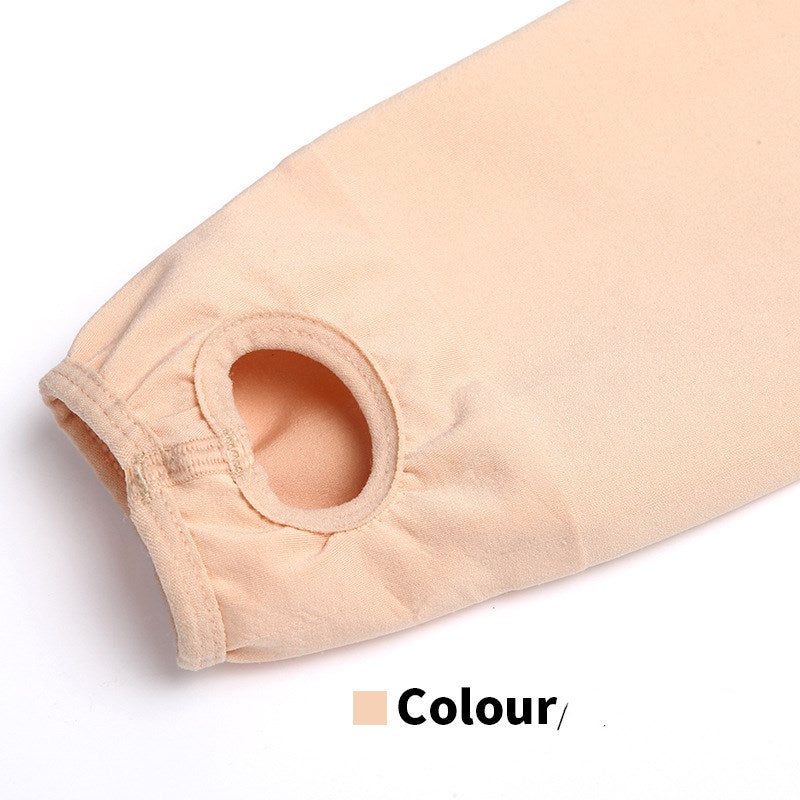 Leggings med seler til kvinder, hudfarvet, varme bukser