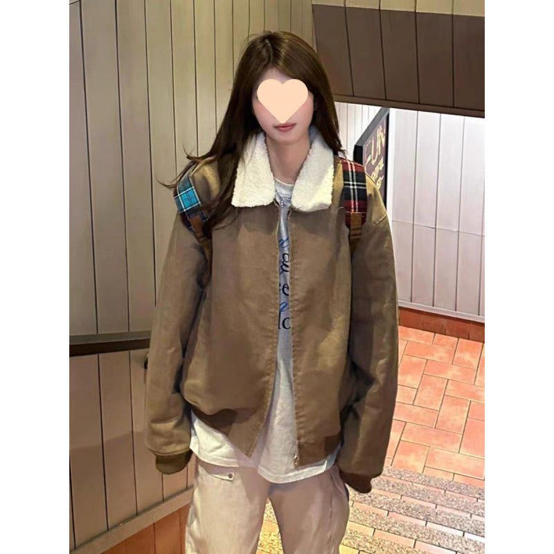 Loose Fashion Brand Thick Warm Jacket