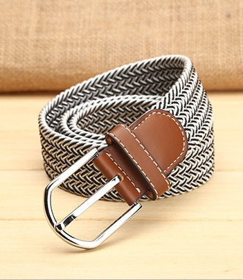Elastic woven elastic men's belt