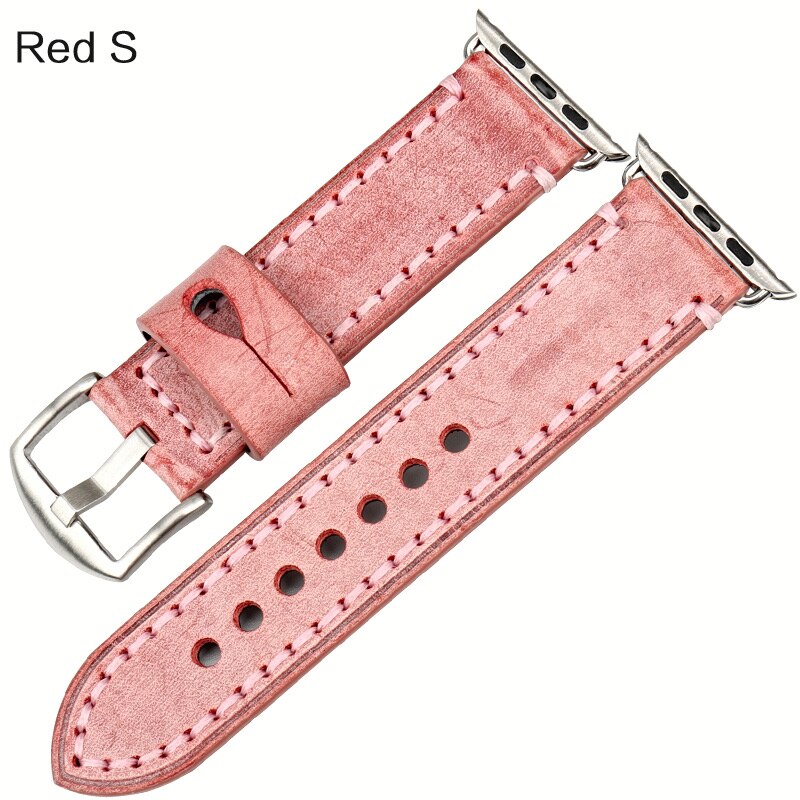 Watch strap with leather
