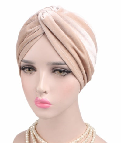 Velvet Stretch Tam-o'-shanter Cross Twist