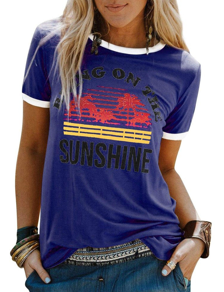 European And American Hip-hop Digital 3D Printing Women's Sports T-shirt