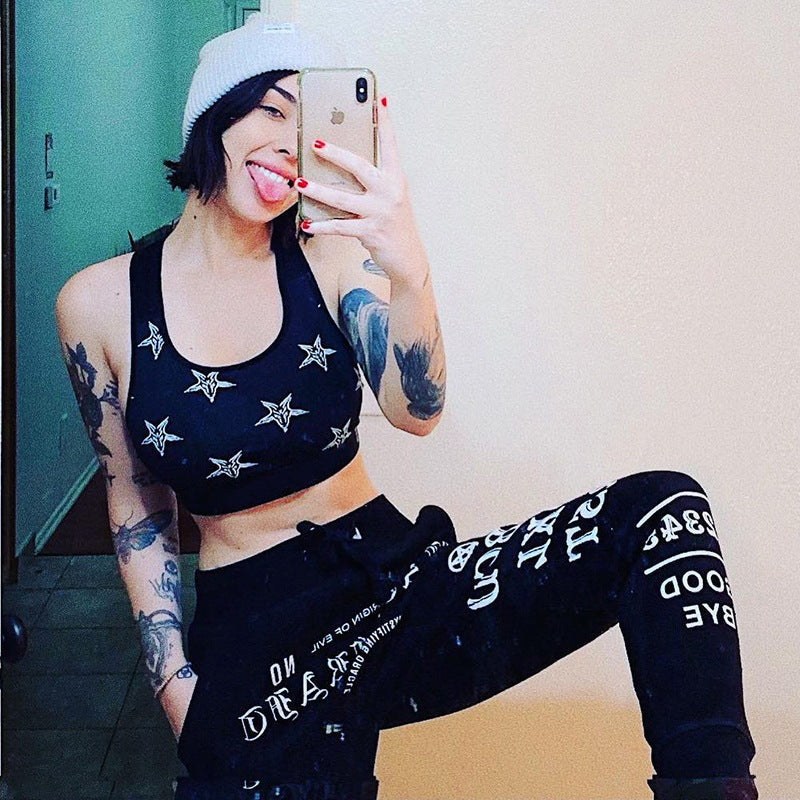 Tight black pantaloons