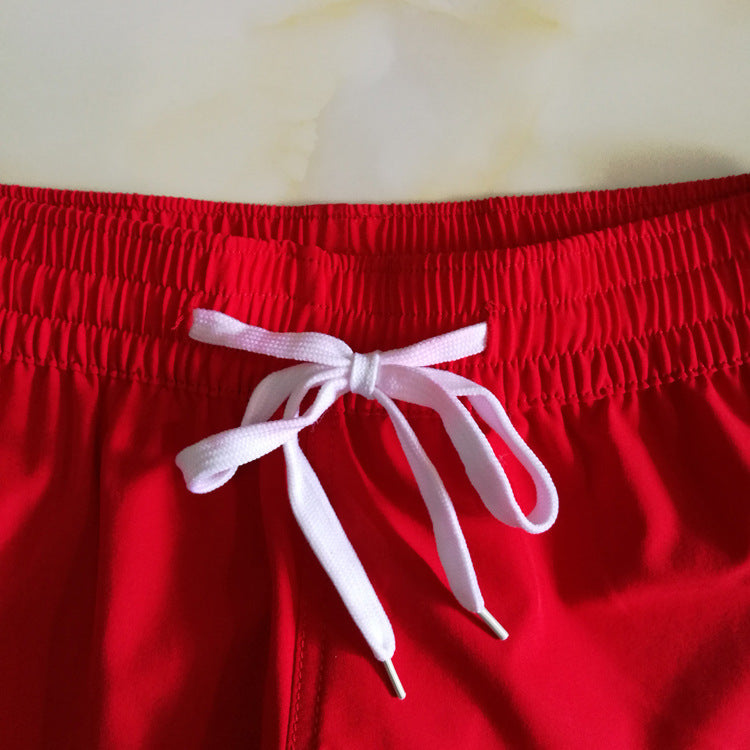 Summer Wine Red Solid Color Ladies Beach Pants