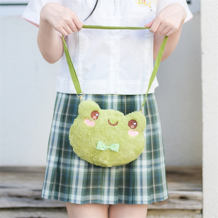 Cute Doll Frog Plush Toy Backpack