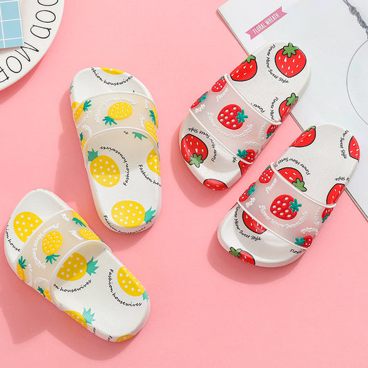 Cartoon non-slip fruit parent-child sandals