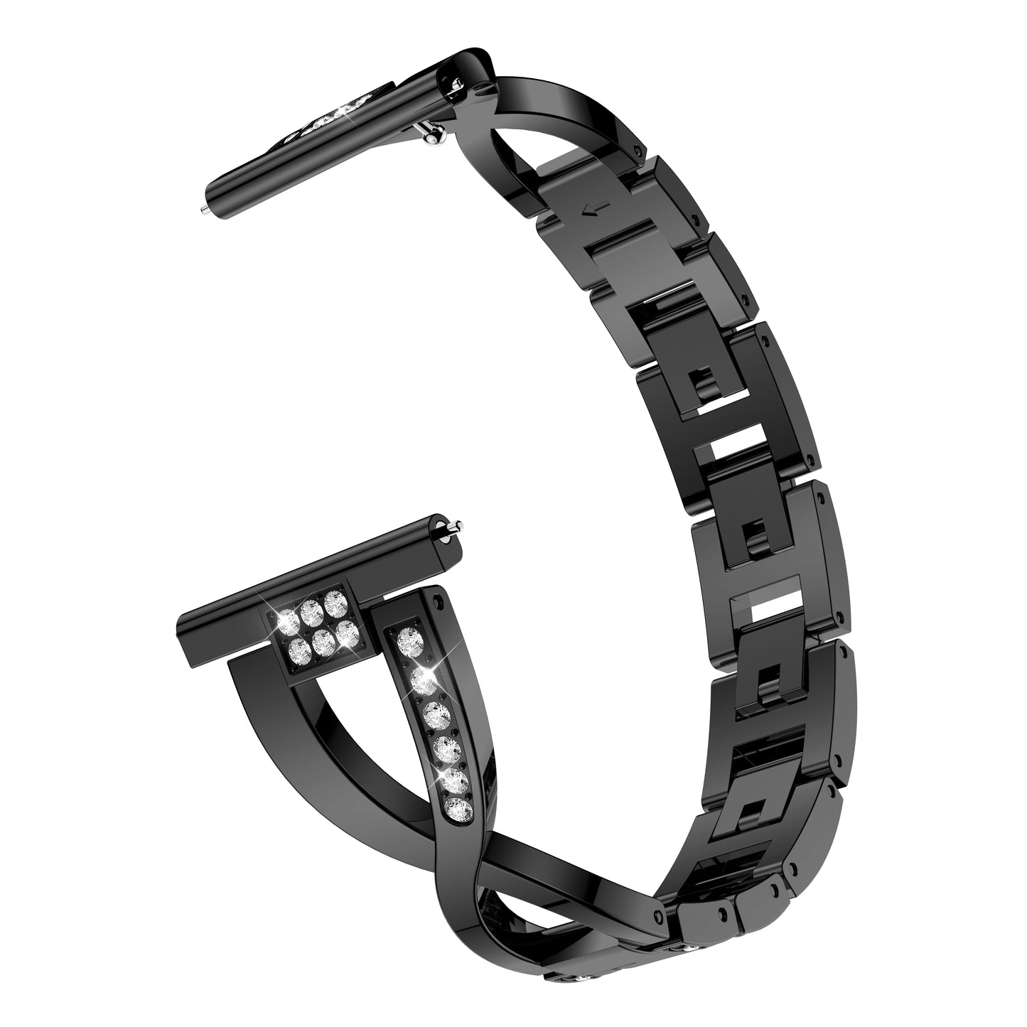 Stainless steel watch band with water drill