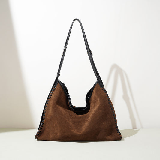 Womens Matte Leather Shoulder Commuter Crossbody Bag