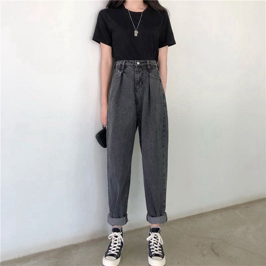 Hyun A Wind Straight Loose Wide-leg Pants