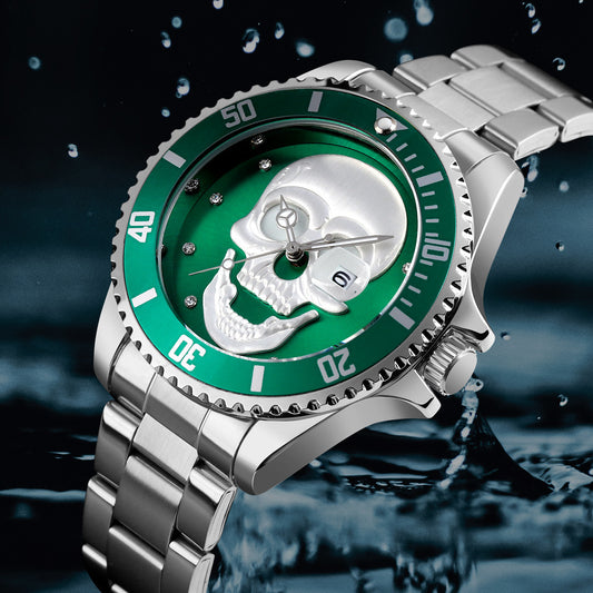 Luminous waterproof quartz watch