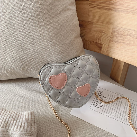 Skuldertaske til børn med hjerter (crossbody)