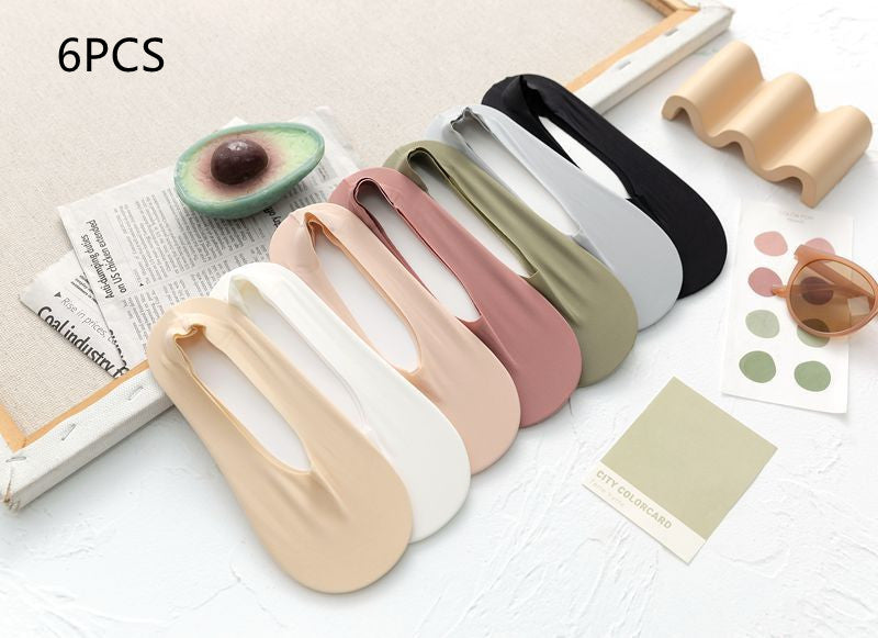 Women's Summer Free Cut Seamless Ice Silk Invisible Socks