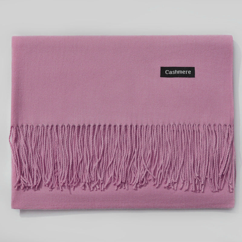 Cashmere scarf solid color