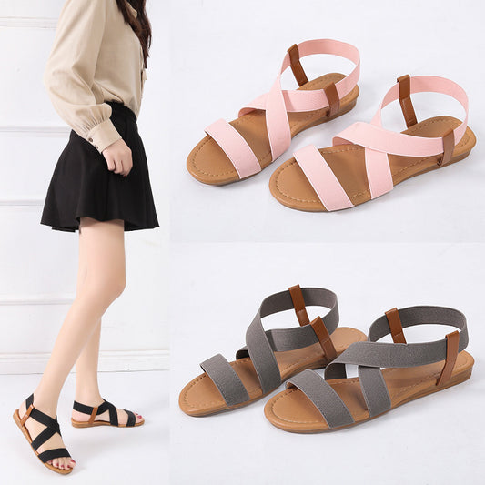 Flat bottom fish mouth sandals
