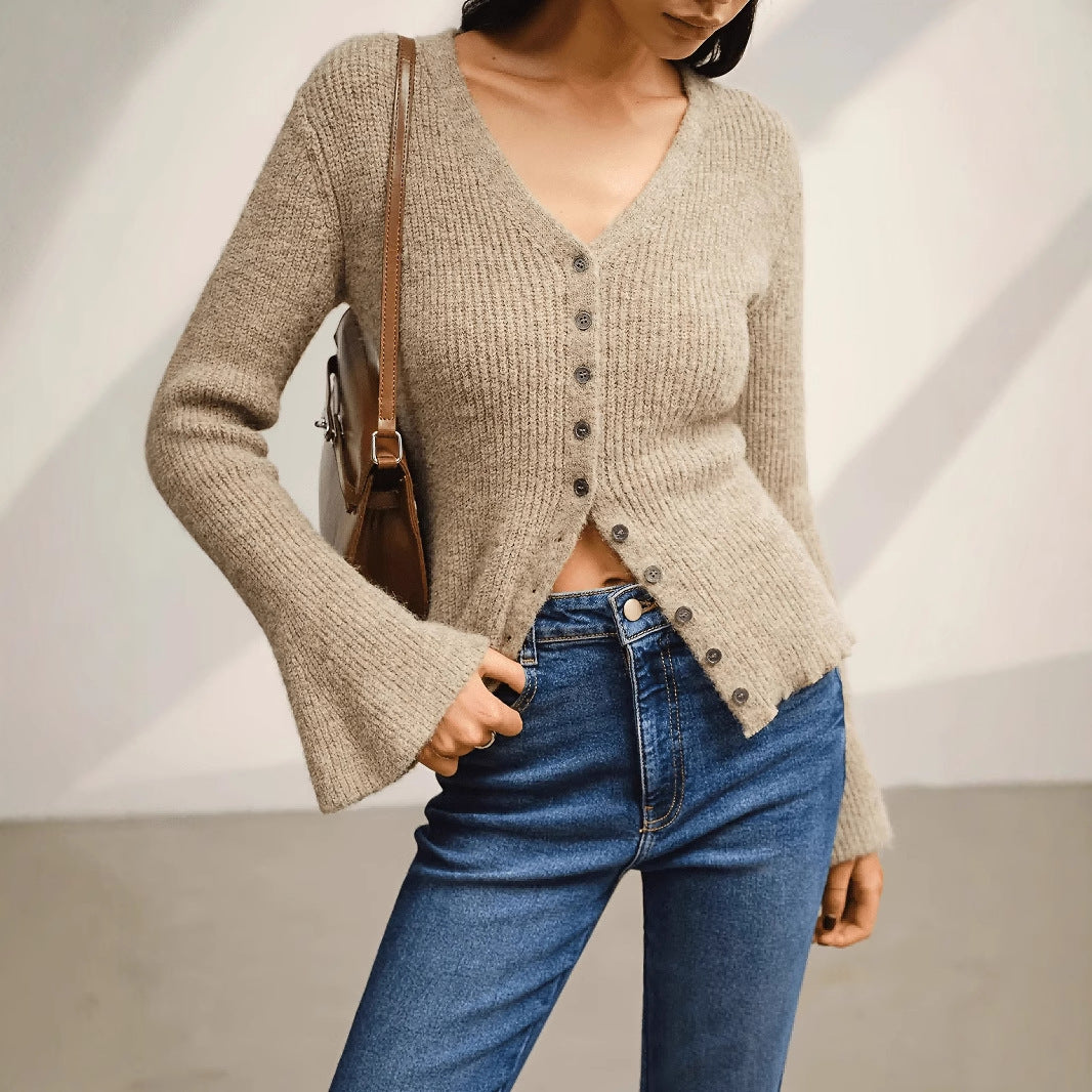 Slim-fit, Elegant, Classy, Casual, Versatile Long-sleeve Sweater