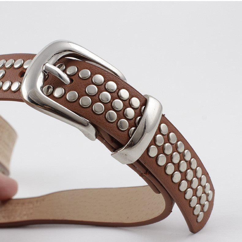 Women's rivet jeans belt