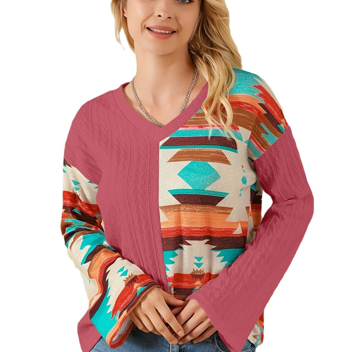Knitted Apricot Wine Red Army Green Sweater