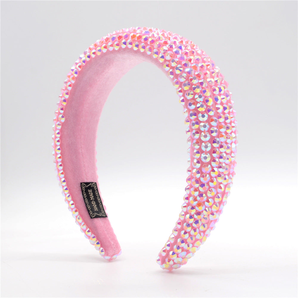 Baroque Hairband Wide Edge Diamond Hairband