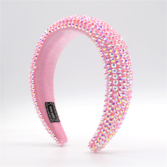 Baroque Hairband Wide Edge Diamond Hairband