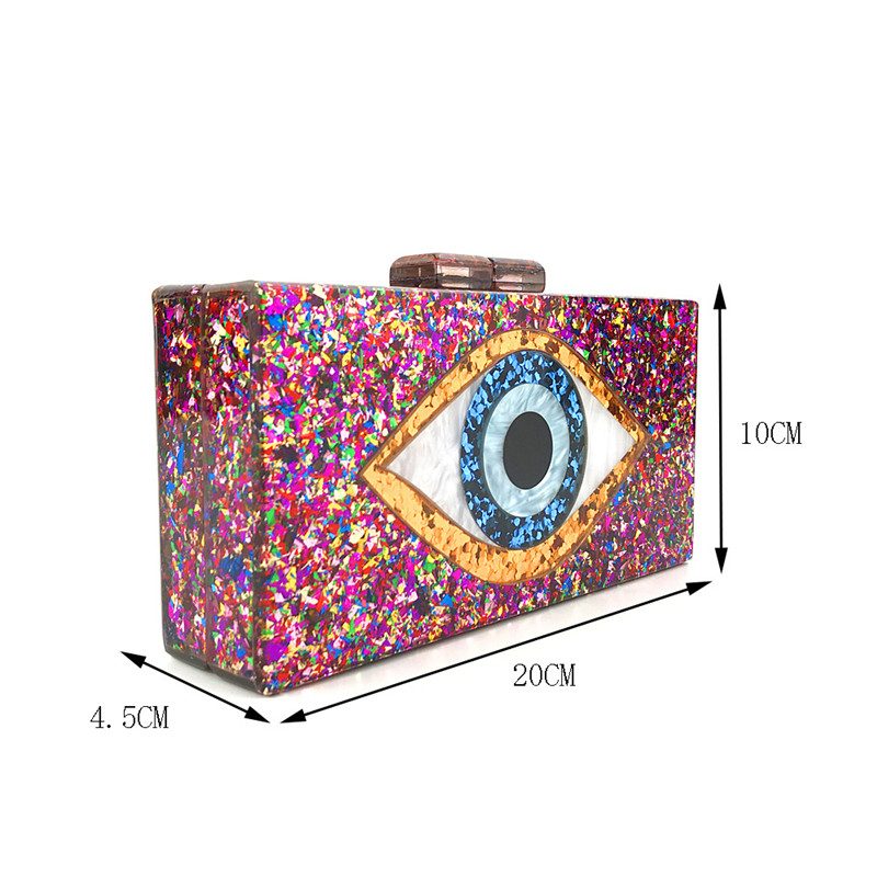 Eyes acrylic female bag box banquet bag