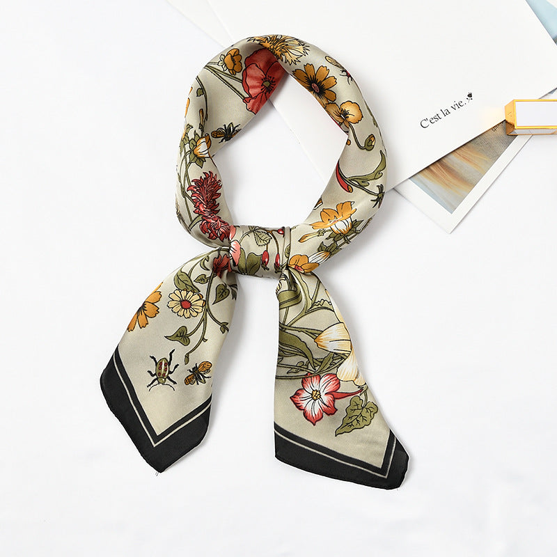 Ladies with small square scarf