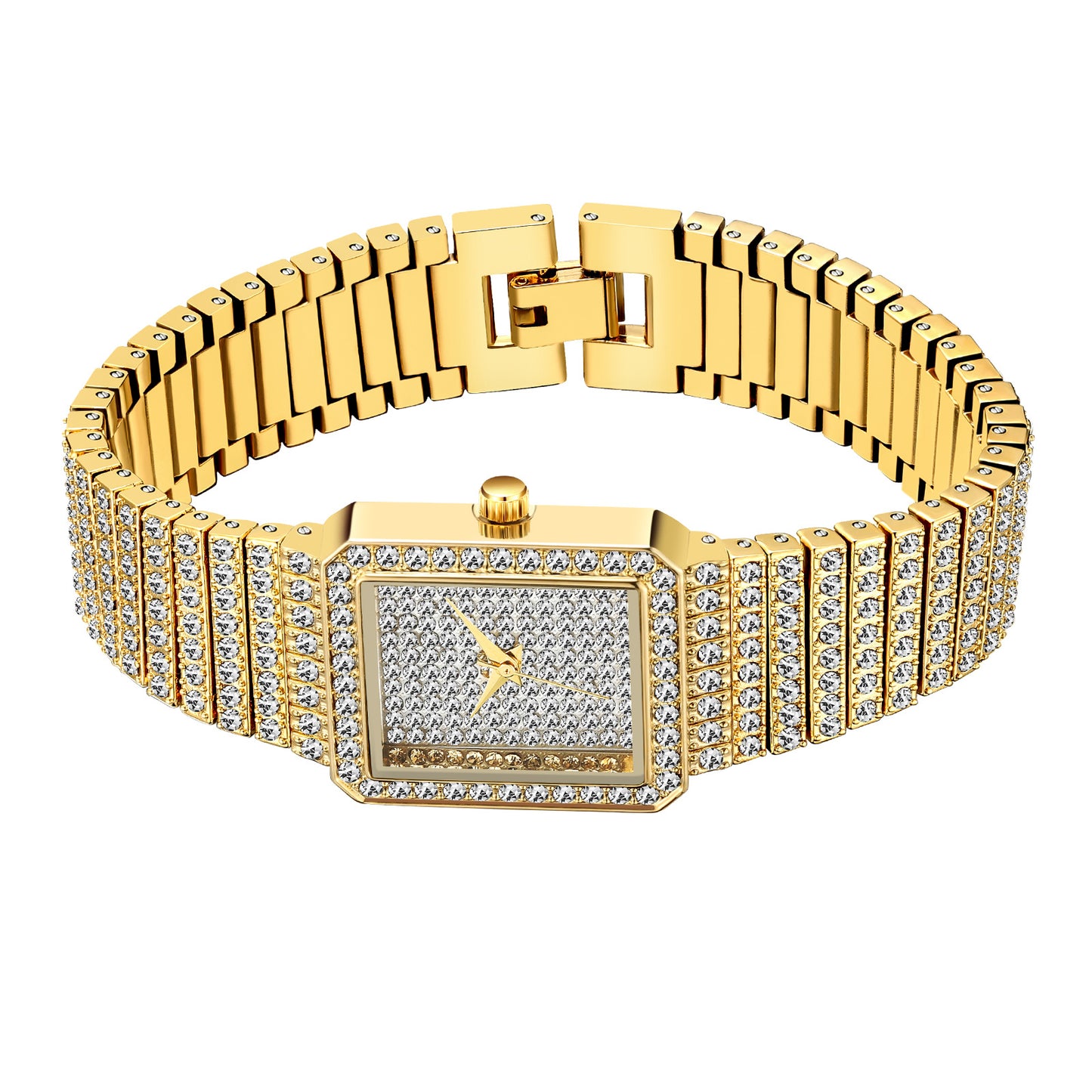 Women's watch with square gypsophila subdial