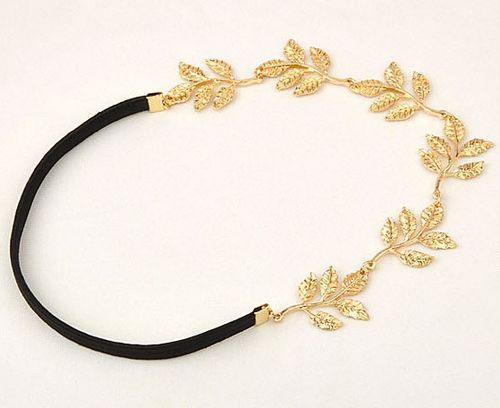 Simple metal tree leaf headband