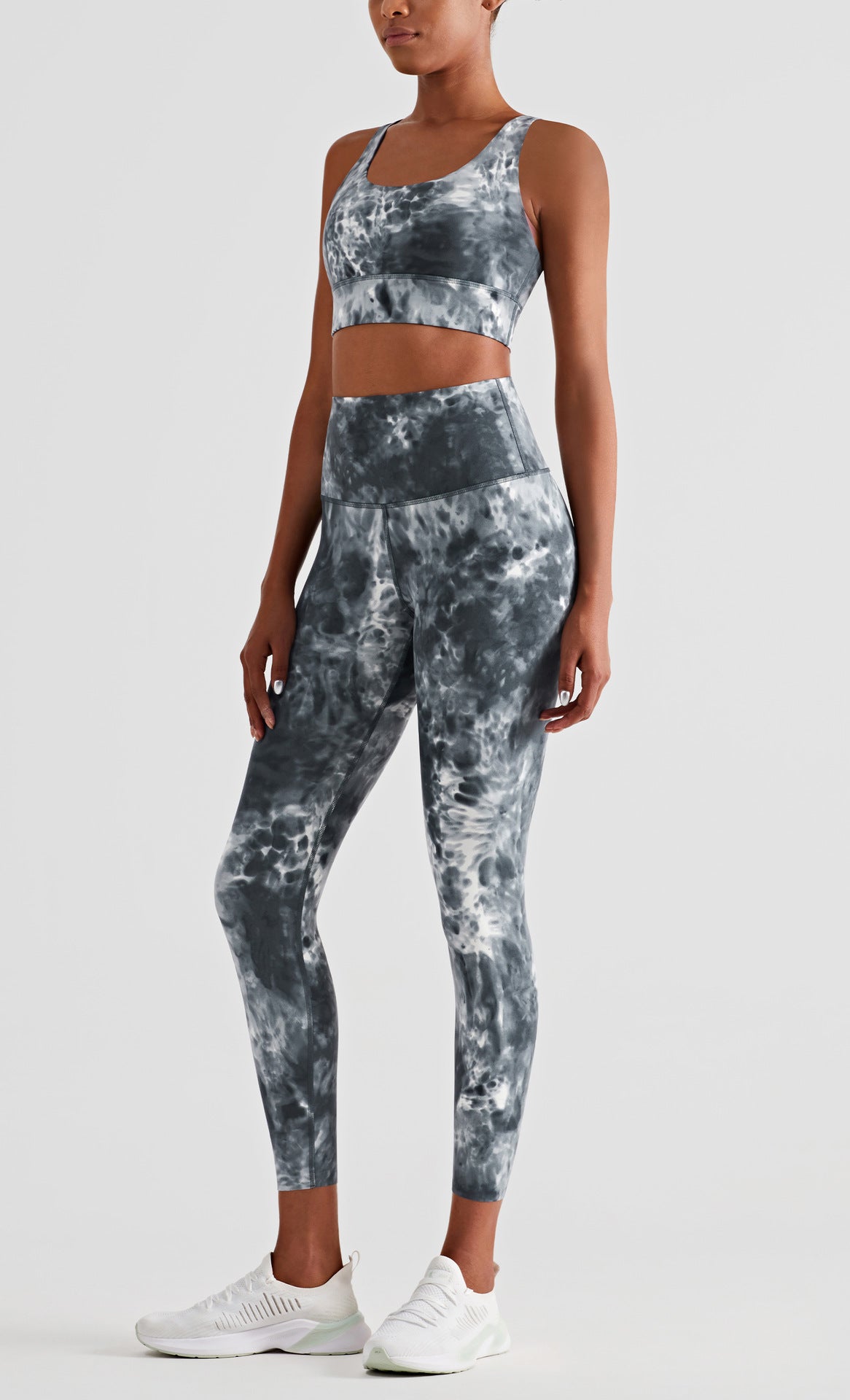 Ink Print Slimming High Waist Peach Hip Lift Fitness Tights