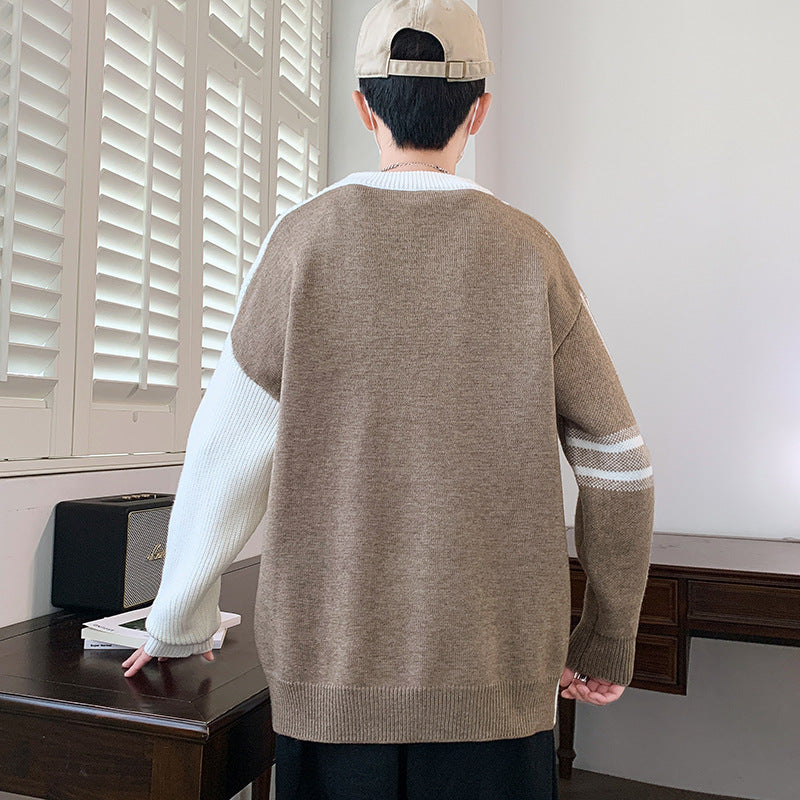 Popular Men's Knitwear Autumn And Winter New Fashion Trendy Round Neck Sweater