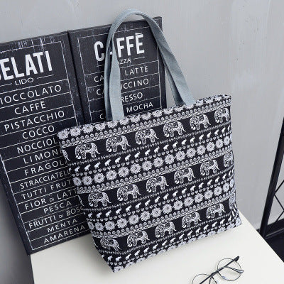 Korean Mori women's art canvas bag
