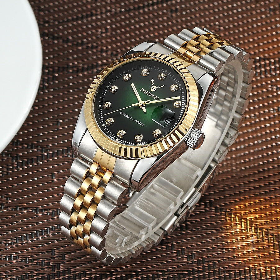 Shell watch with diamonds
