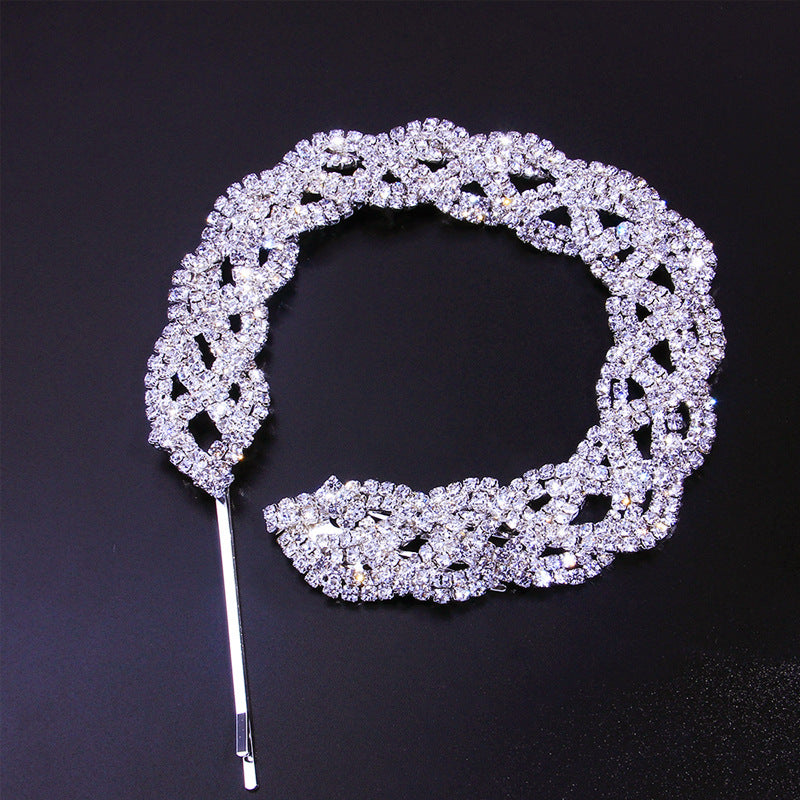 Rhinestone Dirty Braided Hair Band Fashion