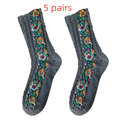 Ethnic patterned tube socks