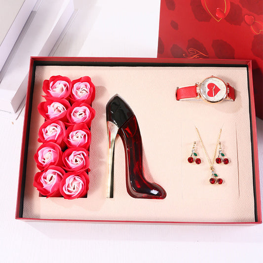 Watch Suit Perfume Watch Ear Studs