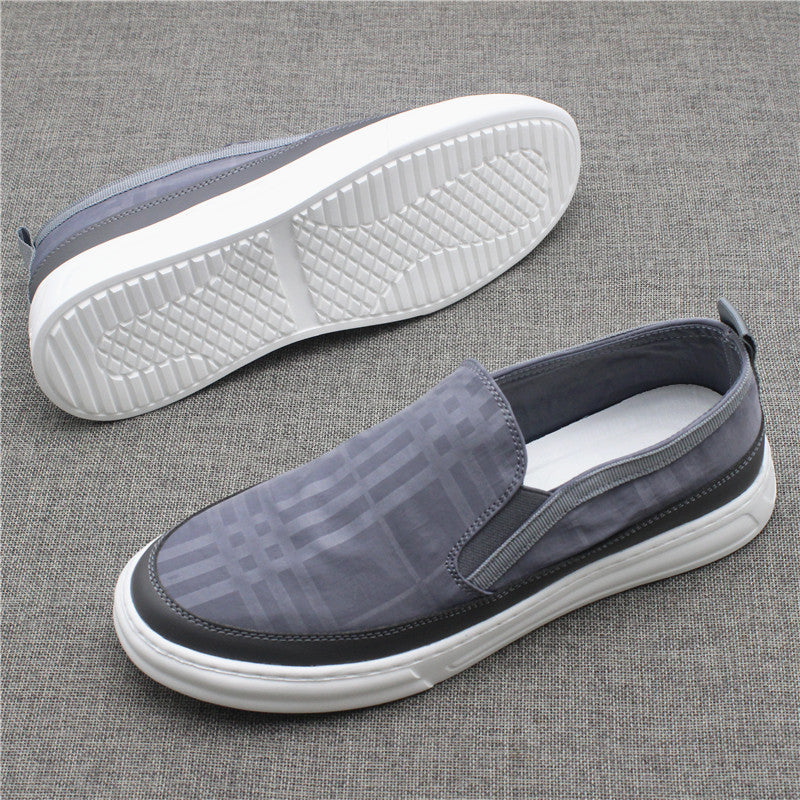 Thick Black Canvas Men's Breathable Soft Sole Casual Shoes