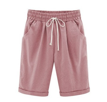 Summer casual pants, women's five-pants, thin section, wearing a pair of pants, large size