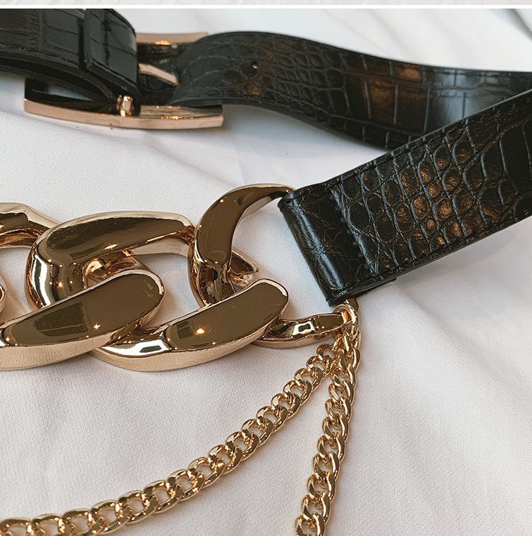 Versatile casual PU belt