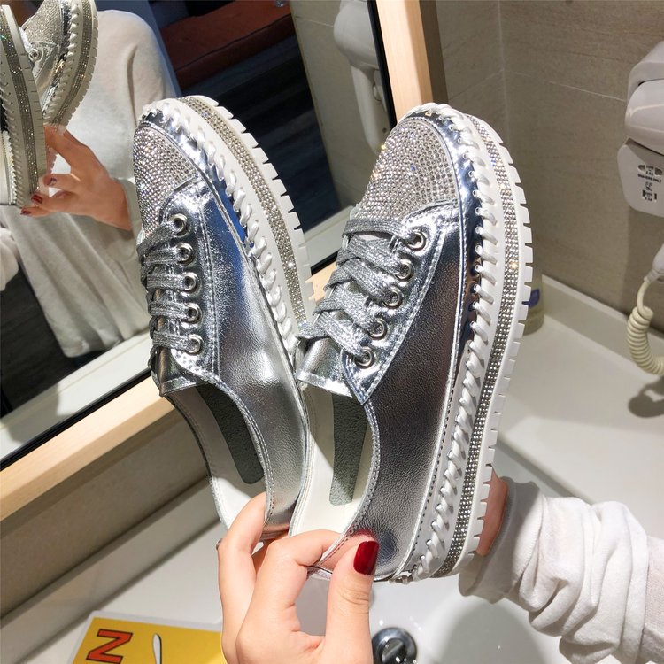 Fashion all-match sneakers flat leather fairy shoes