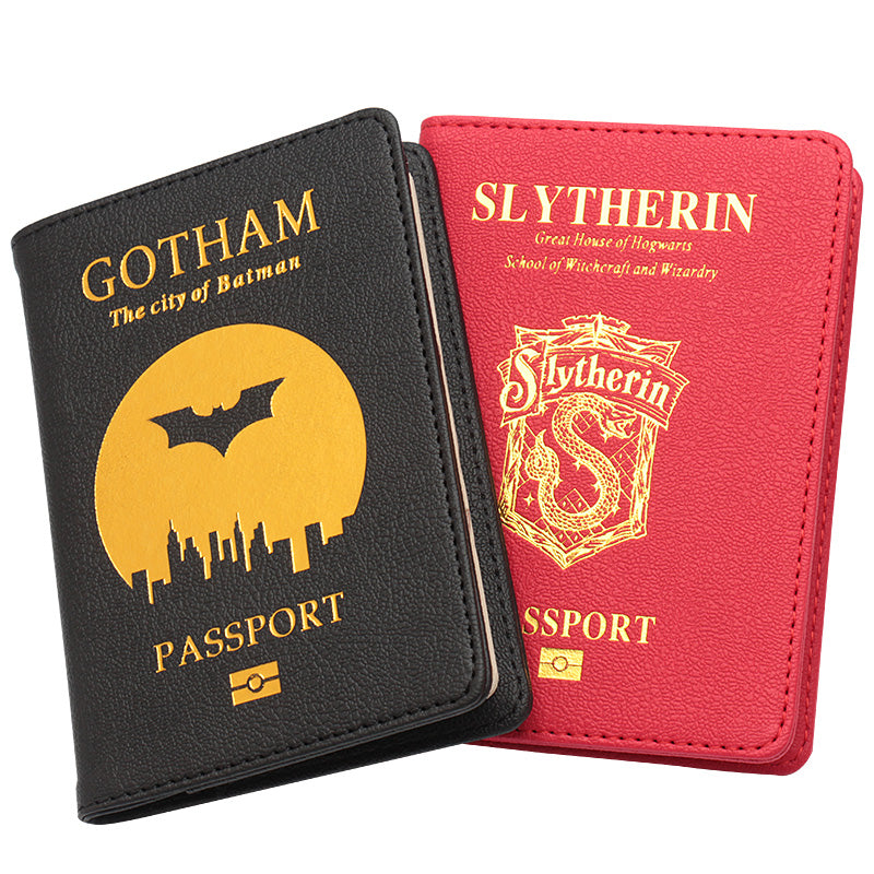 PU leather passport book ticket holder storage bag