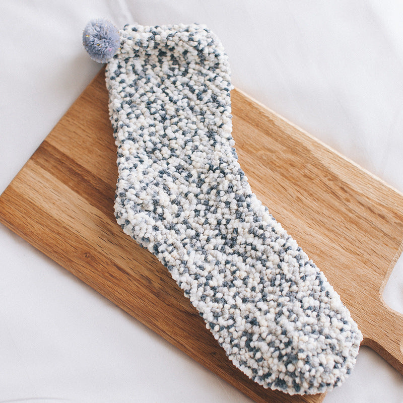 Thick coral plush socks