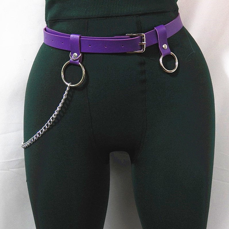 European and American joker punk style concave waist chain