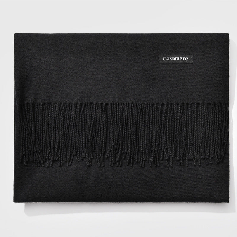 Cashmere scarf solid color