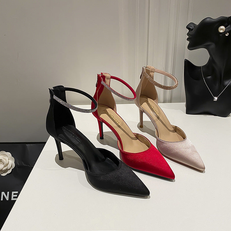 Women's High Heels Pointed Toe Stiletto Single Shoes