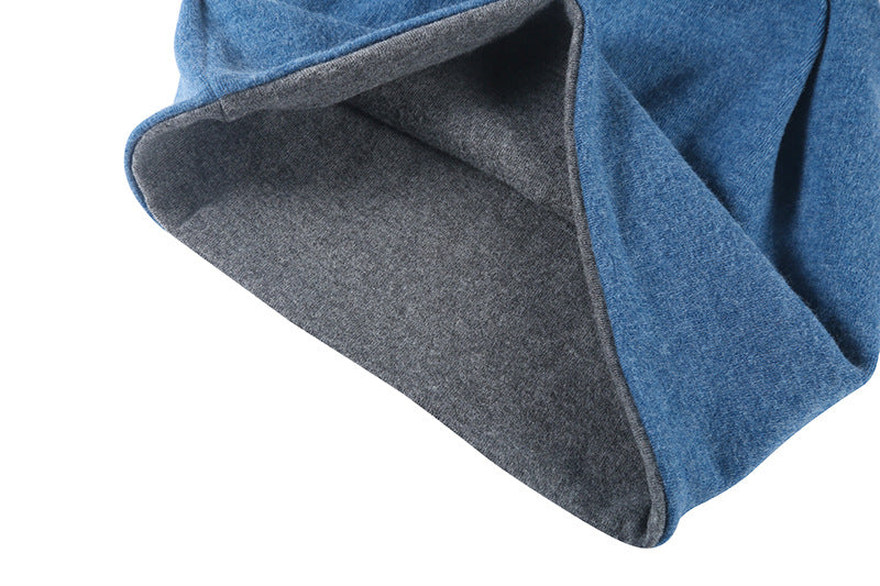 Color Matching Windproof Pullover  In Autumn And Winter