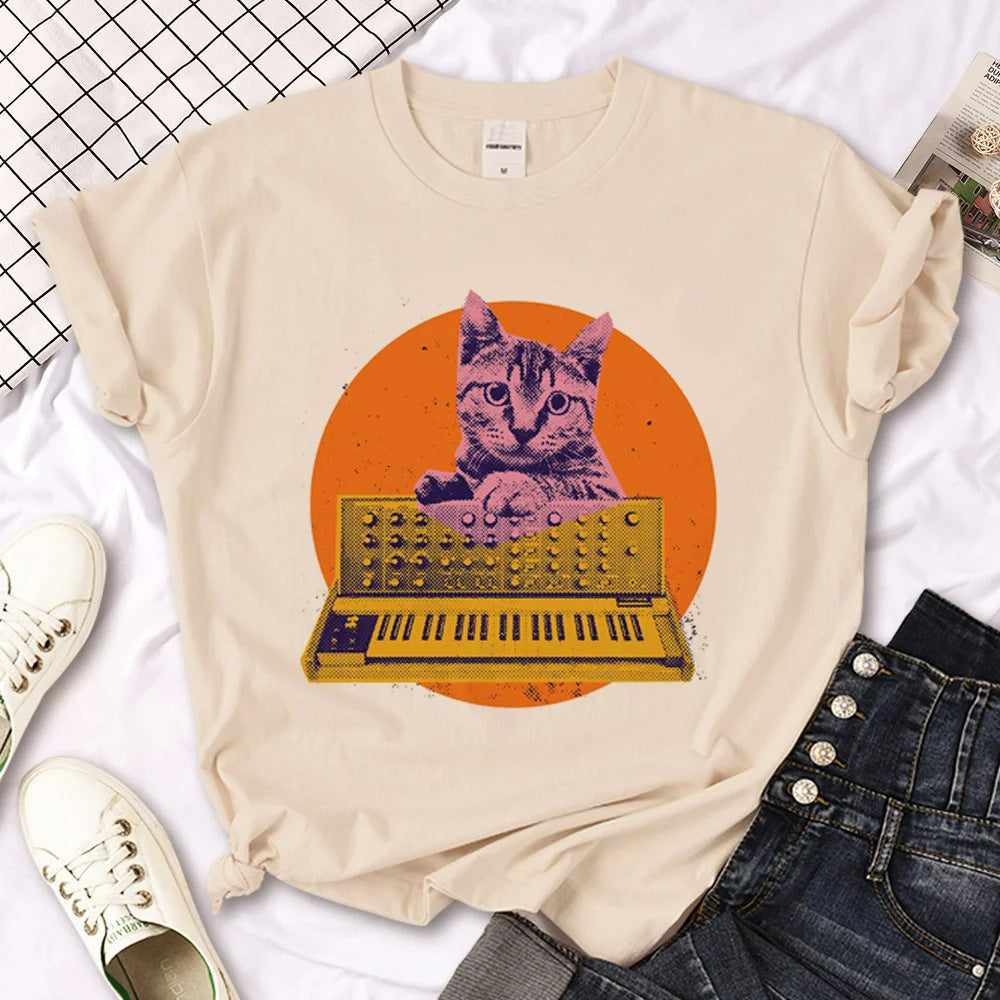 Simple Casual Printed Women's T-shirt