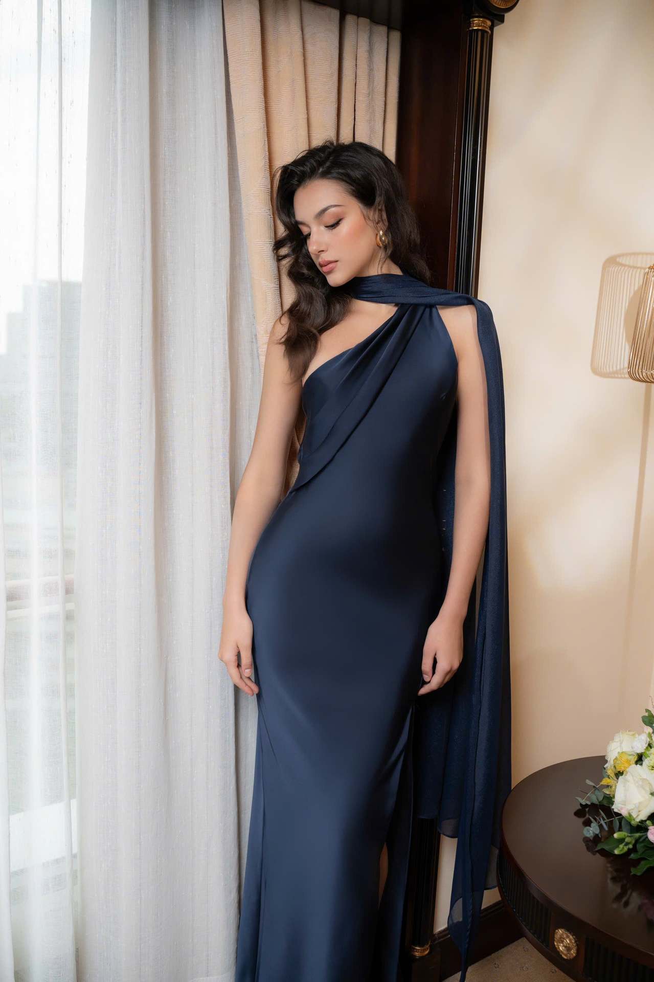 Fishtail Banquet Bodycon Slimming Elegant Ladies One-Shoulder Dress For Social Events